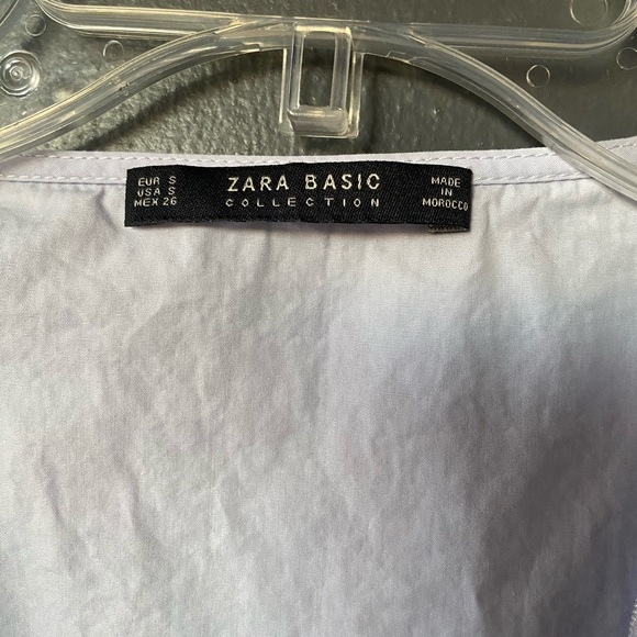 Zara Basic duffle tie front blouse size Small - Picture 4 of 4